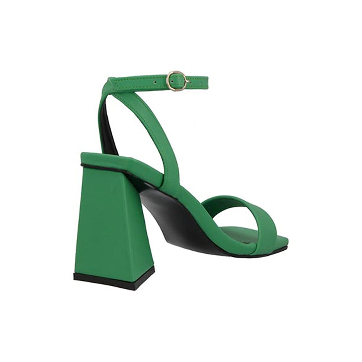 Sandalia con tacón Exterior Piel sintética Color Verde Para Mujer De RBCOLLECTION