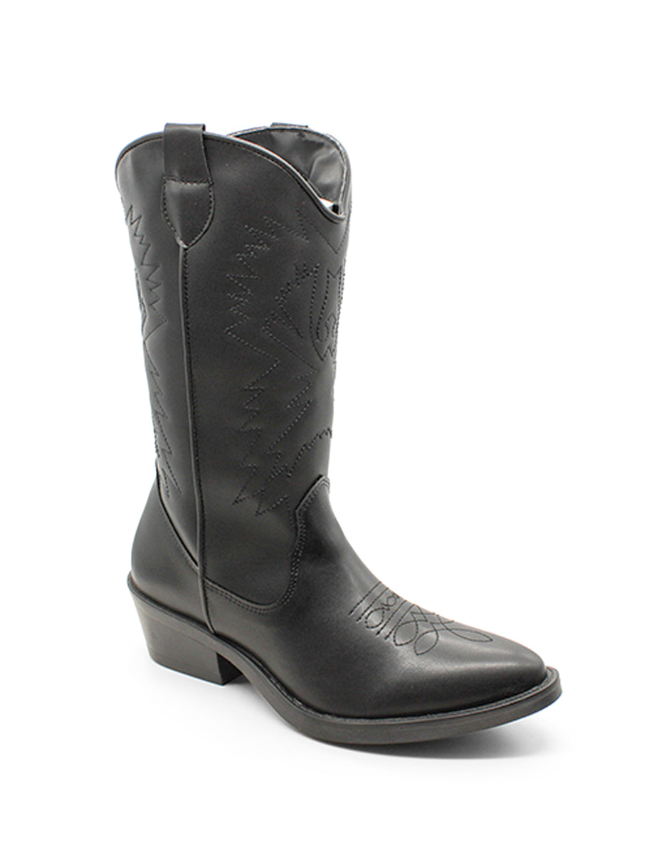 Botas tipo western Exterior Sintético Color Negro Para Mujer De RBCOLLECTION