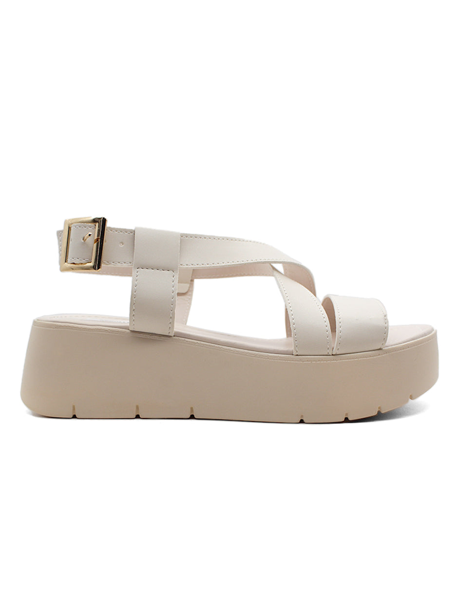 Sandalias con plataforma Exterior Sintético Color Blanco Para Mujer De RBCOLLECTION