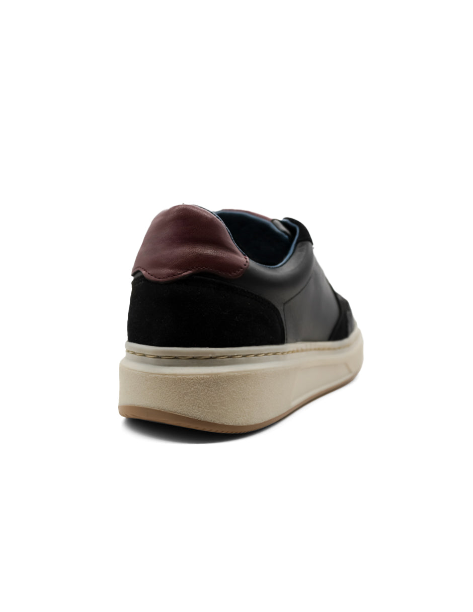 Tenis con cordones Exterior Piel Color Negro Para Hombre De RBCOLLECTION