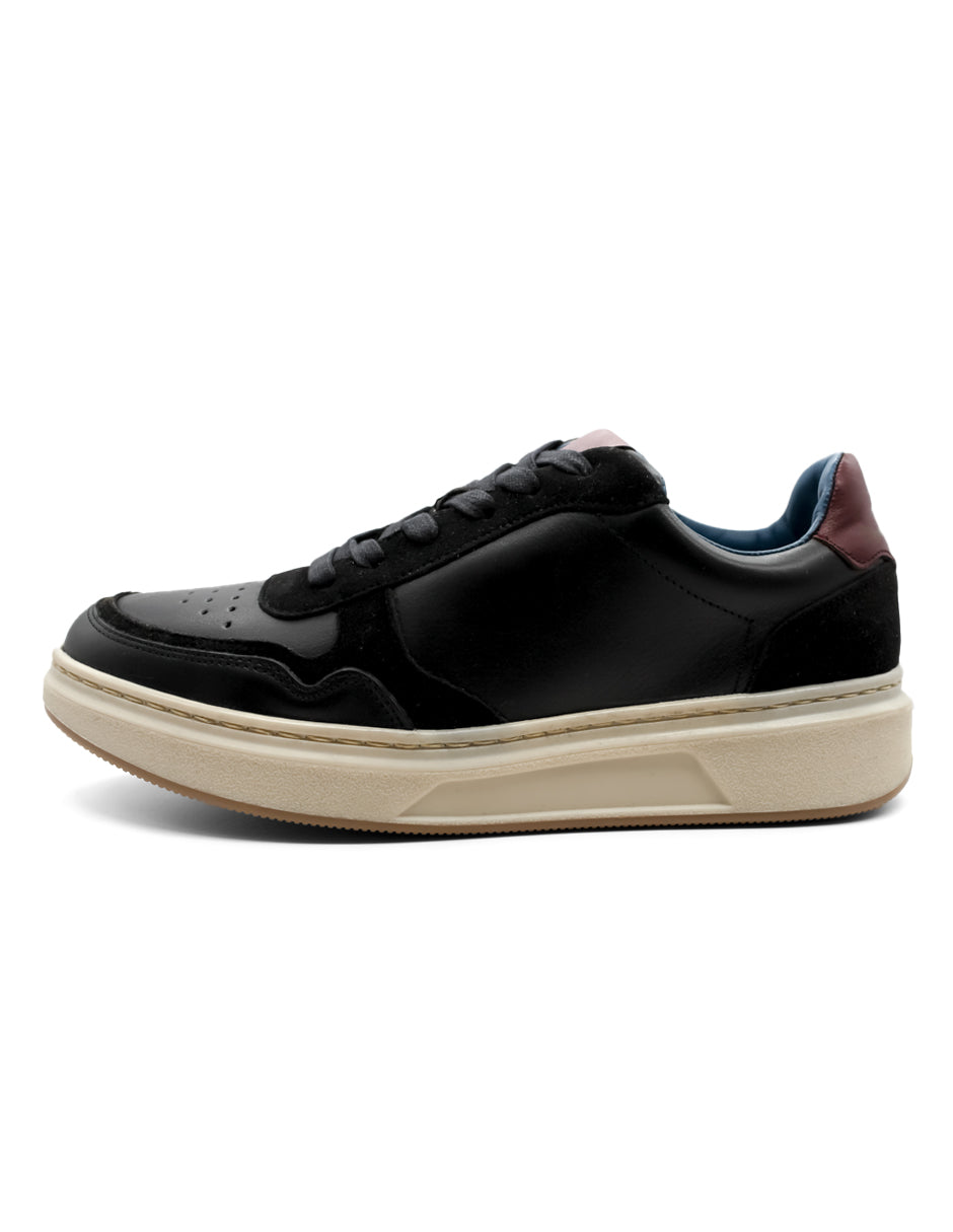 Tenis con cordones Exterior Piel Color Negro Para Hombre De RBCOLLECTION