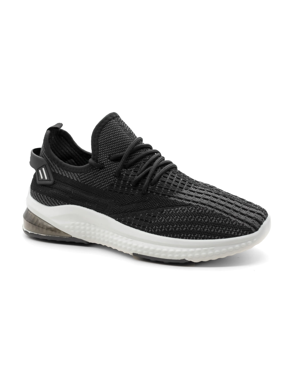 Tenis tipo deportivo Exterior Textil Color Negro Para Hombre De RBCOLLECTION