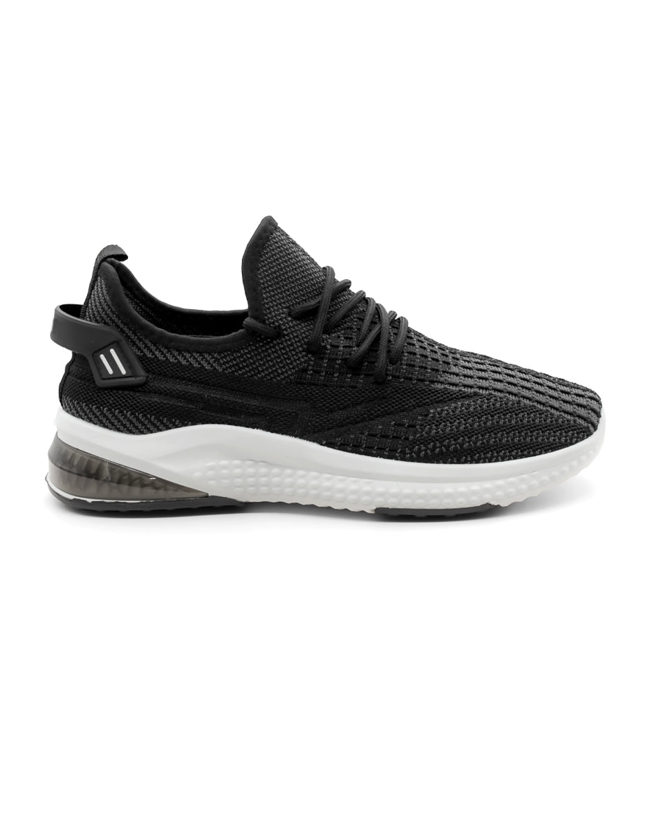 Tenis tipo deportivo Exterior Textil Color Negro Para Hombre De RBCOLLECTION