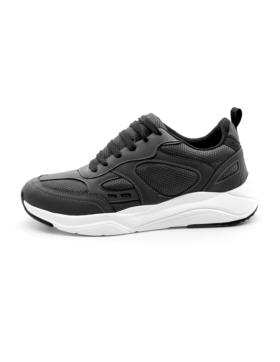 Tenis tipo deportivo Exterior Textil Color Gris Para Hombre De RBCOLLECTION