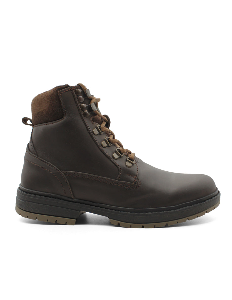 Botas Casuales Exterior Piel Color Café Para Hombre De RBCOLLECTION