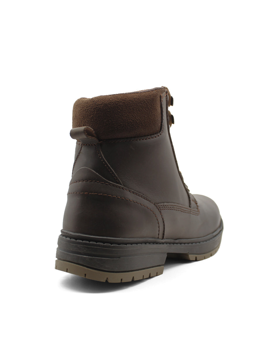 Botas Casuales Exterior Piel Color Café Para Hombre De RBCOLLECTION