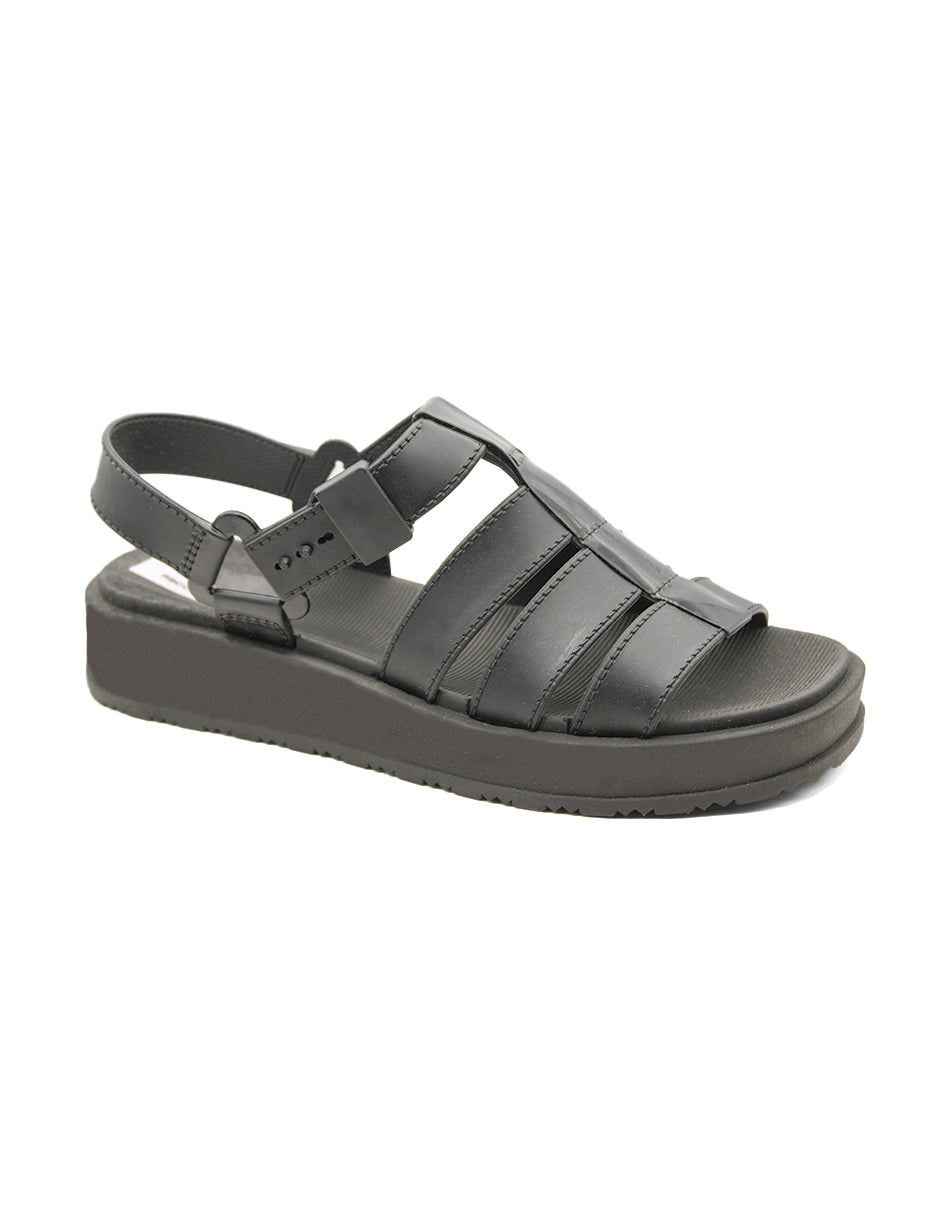 Sandalias de piso Exterior Piel sintético Color Negro Para Mujer De RBCOLLECTION