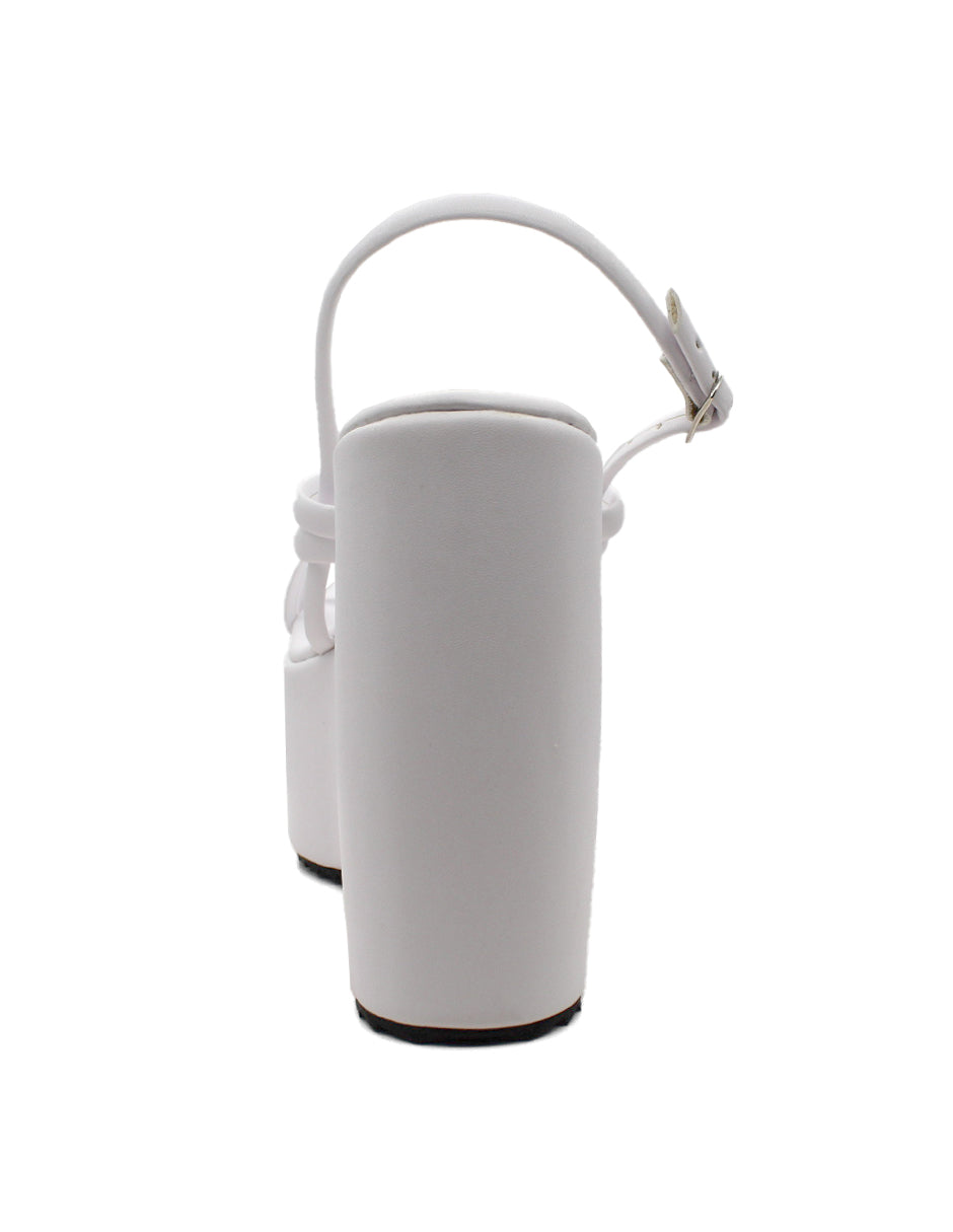 Sandalias con plataforma Exterior Piel sintético Color Blanco Para Mujer De RBCOLLECTION