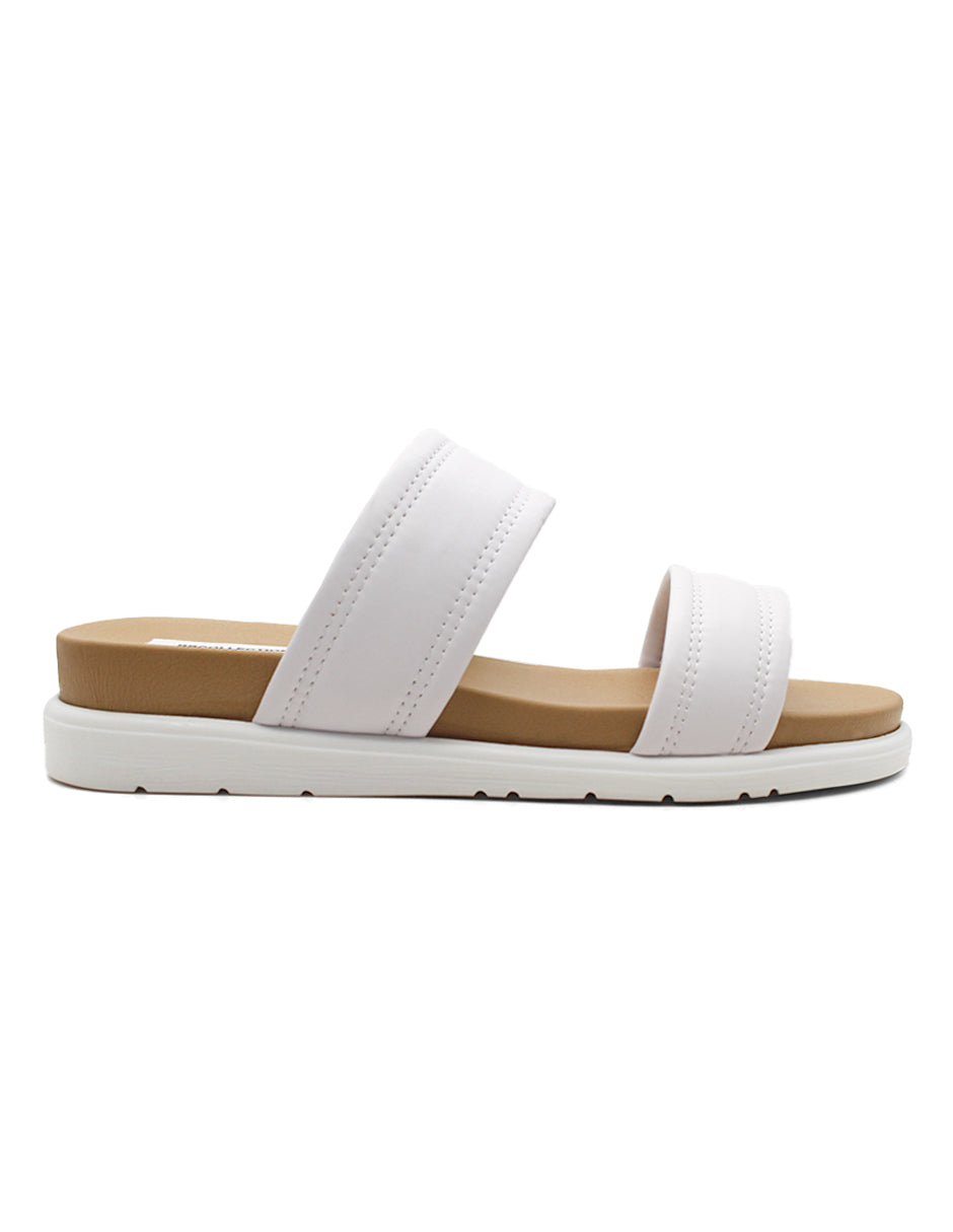 Sandalias de piso Exterior Piel sintético Color Blanco Para Mujer De RBCOLLECTION