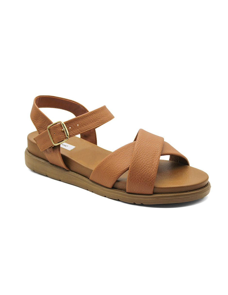 Sandalias de piso Exterior Sintético Color Café Para Mujer De RBCOLLECTION