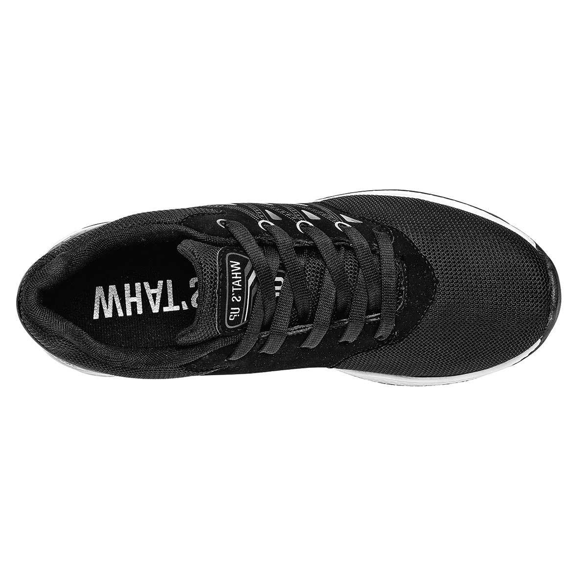 Tenis deportivos Exterior Textil Color Negro de What´s U?