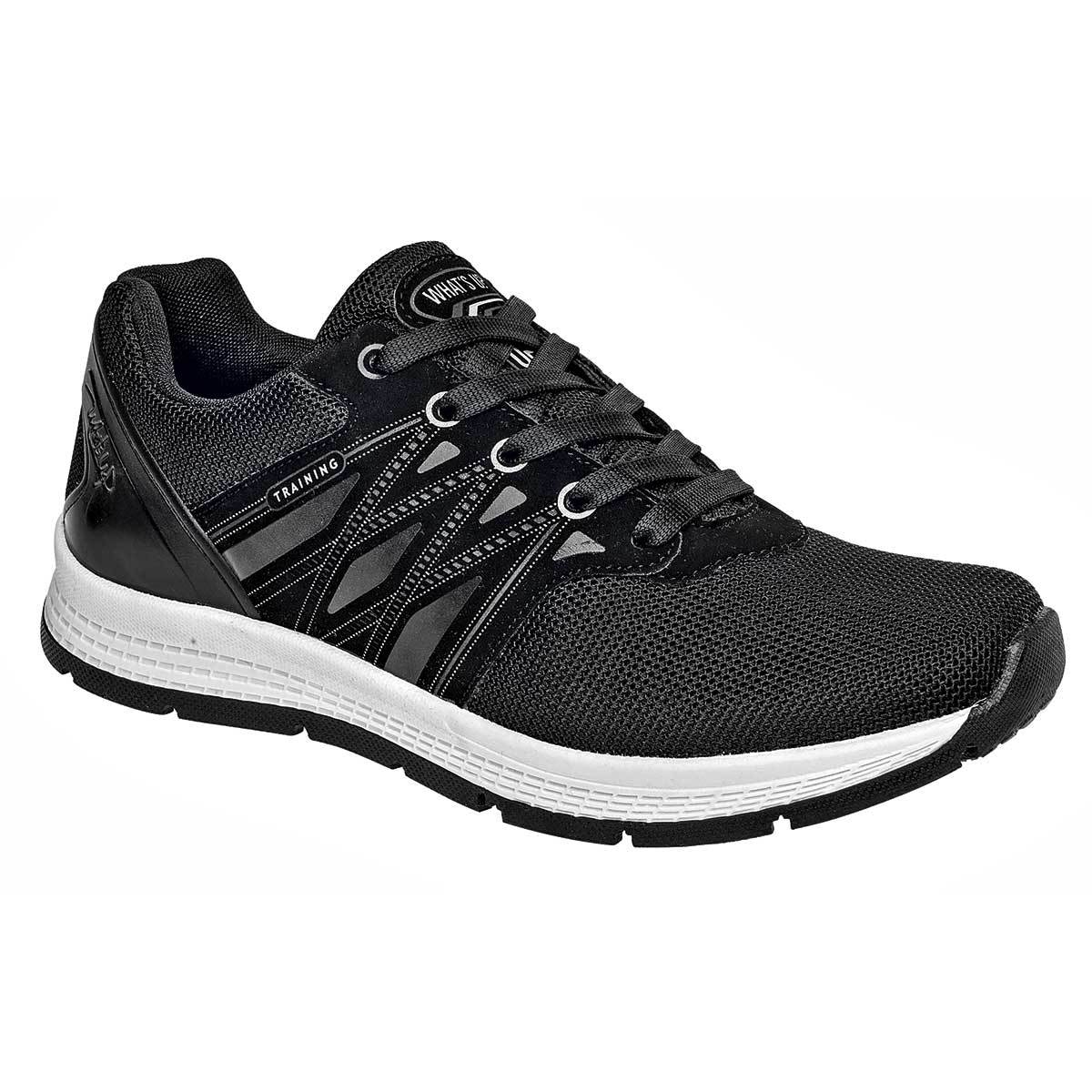 Tenis deportivos Exterior Textil Color Negro de What´s U?