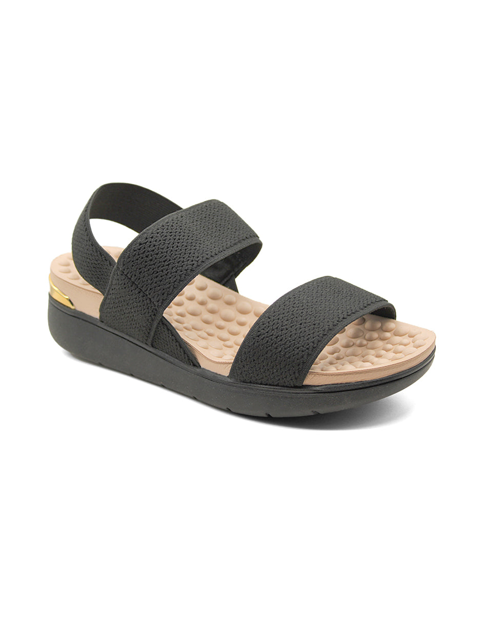 Sandalias de piso Exterior Textil Color Negro Para Mujer De RBCOLLECTION