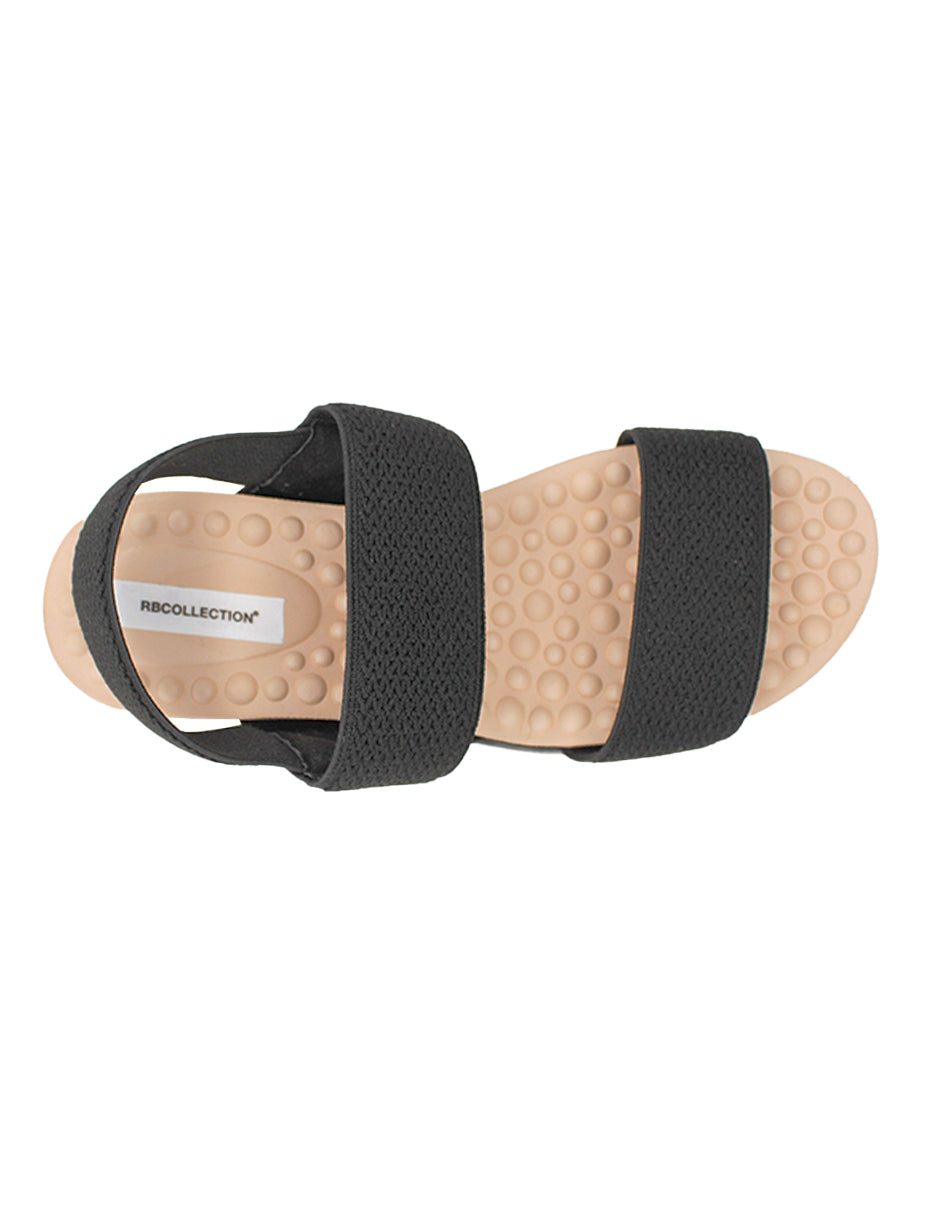 Sandalias de piso Exterior Textil Color Negro Para Mujer De RBCOLLECTION