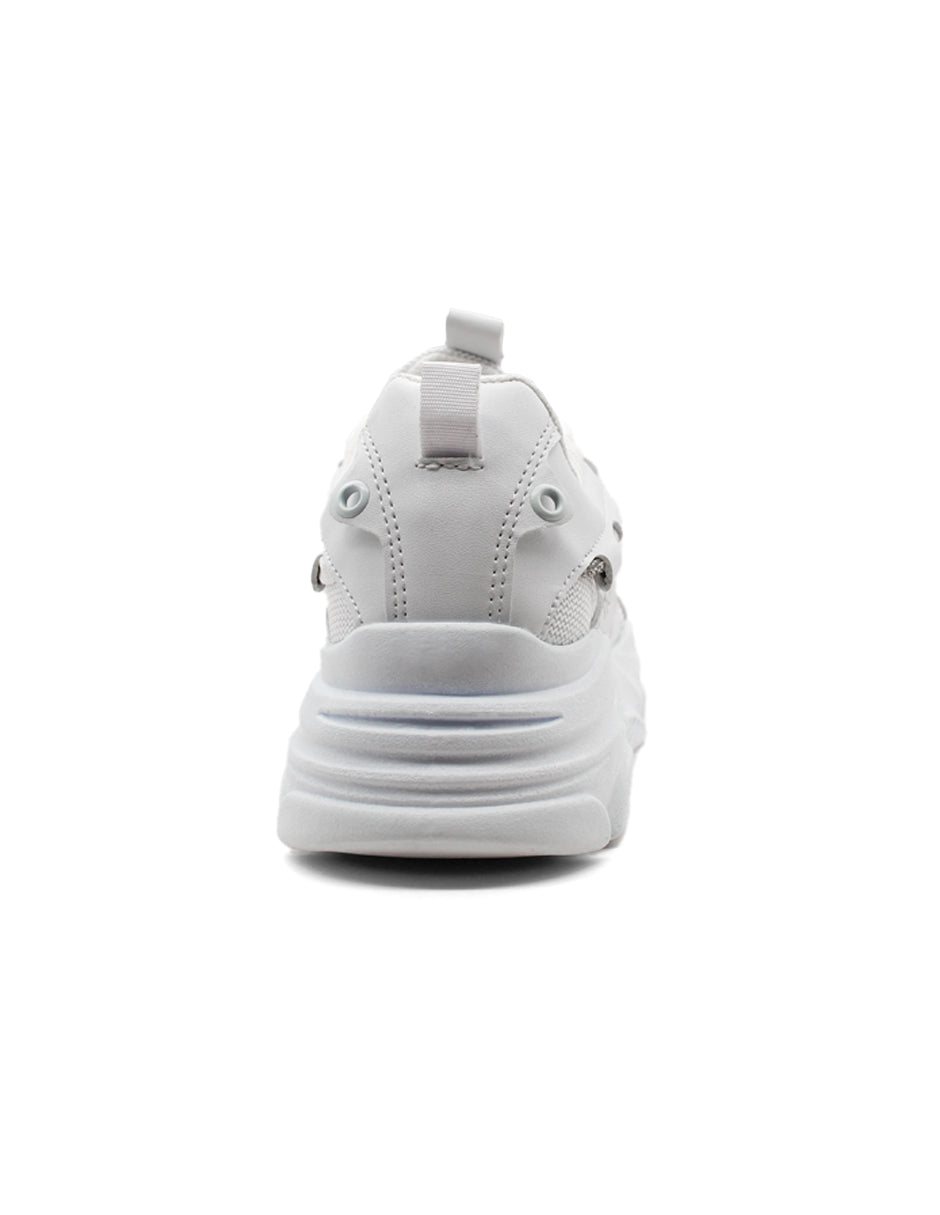 Tenis tipo deportivo Exterior Sintético Color Blanco Para Mujer De RBCOLLECTION