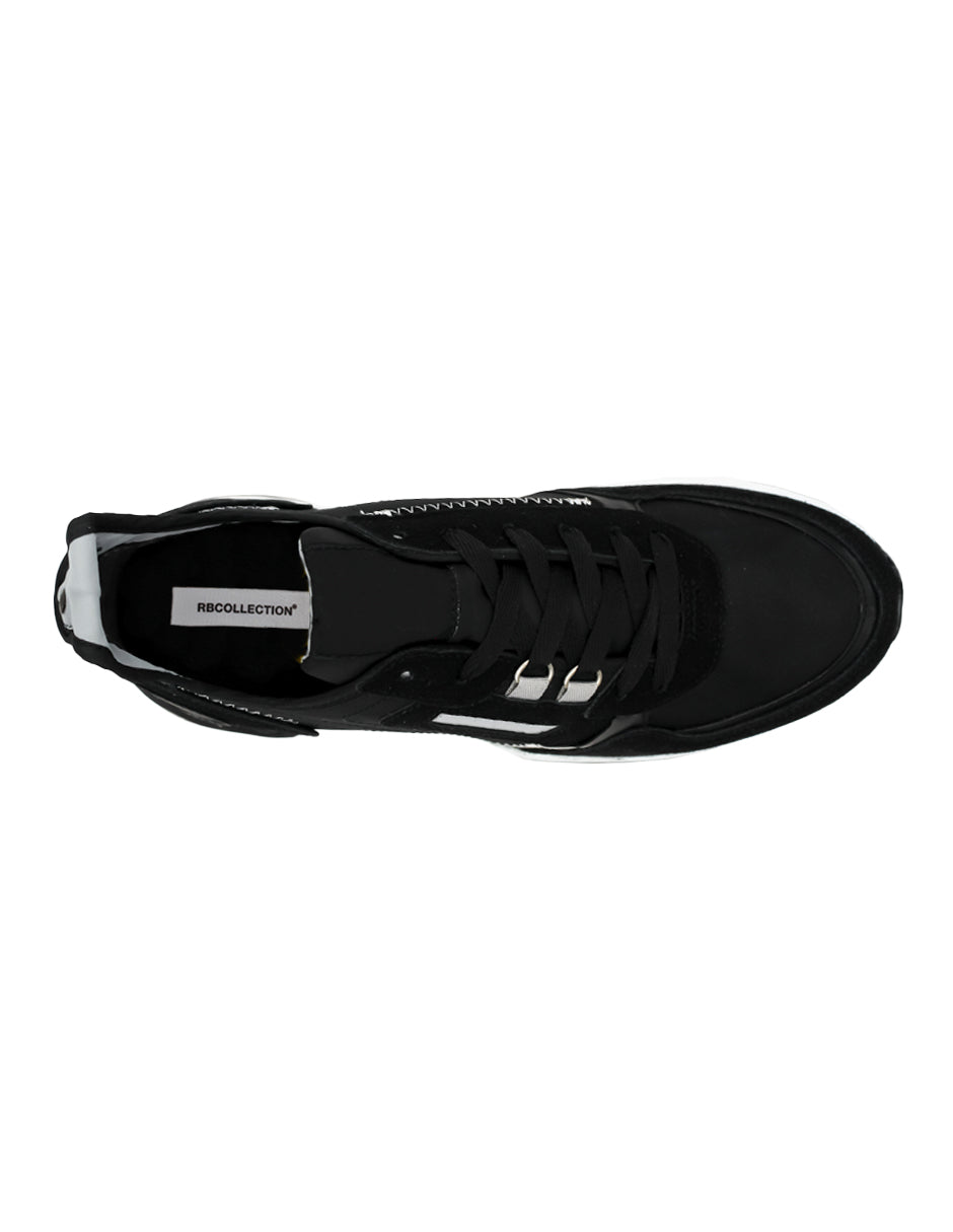 Tenis tipo deportivo Exterior Textil Color Negro Para Hombre De RBCOLLECTION