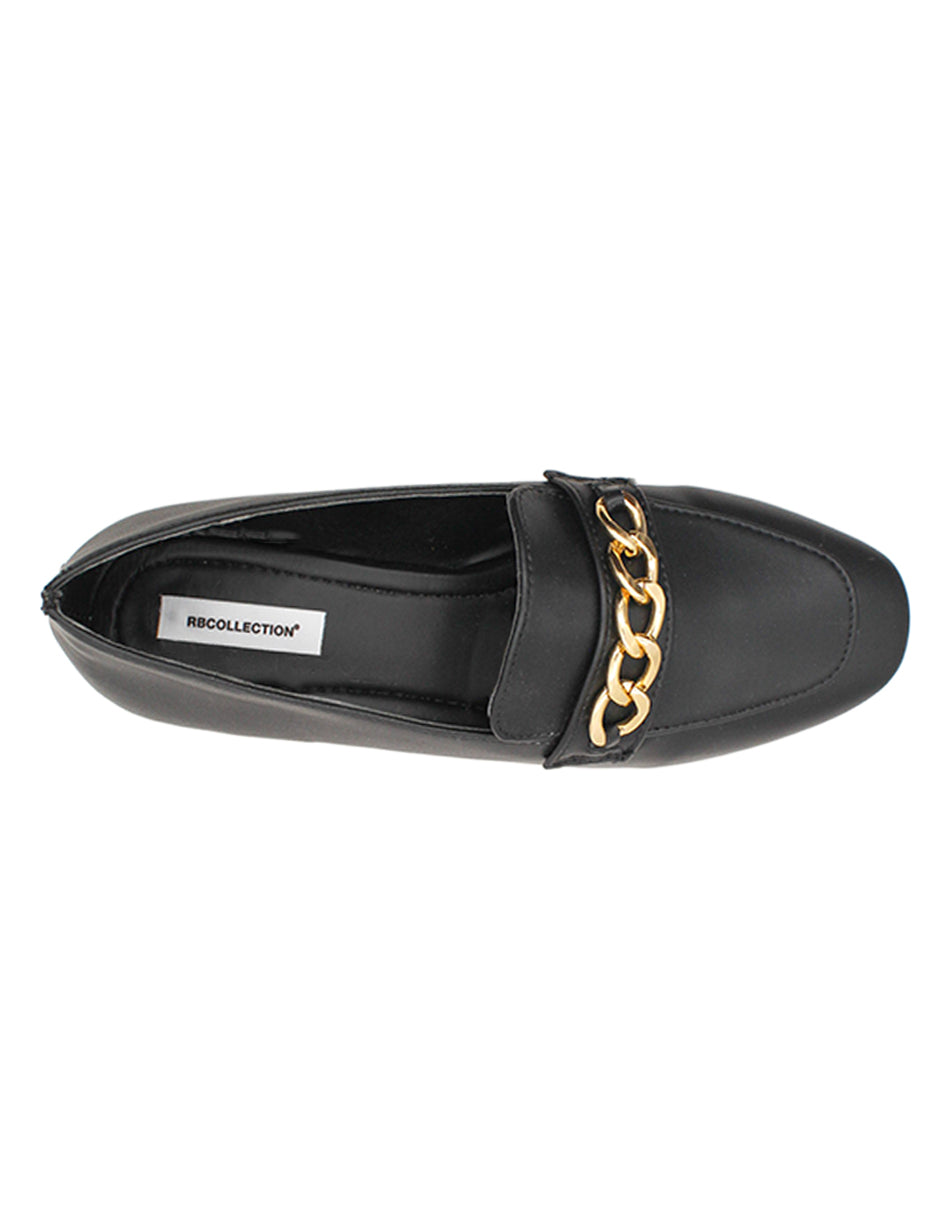 Mocasines Exterior Sintético Color Negro Para Mujer De RBCOLLECTION