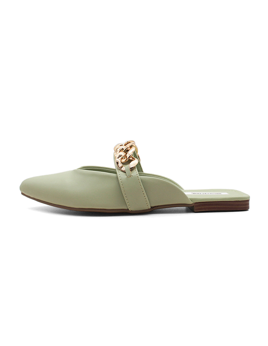 Flats puntales Exterior Sintético Color Verde Para Mujer De RBCOLLECTION