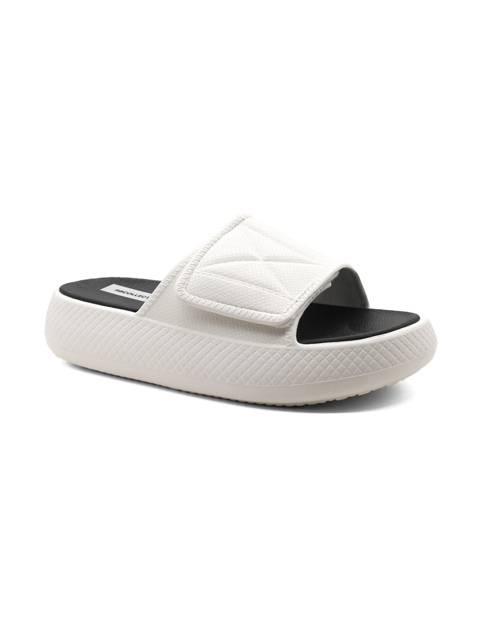 Sandalias de piso Exterior Sintético Color Blanco Para Mujer De RBCOLLECTION