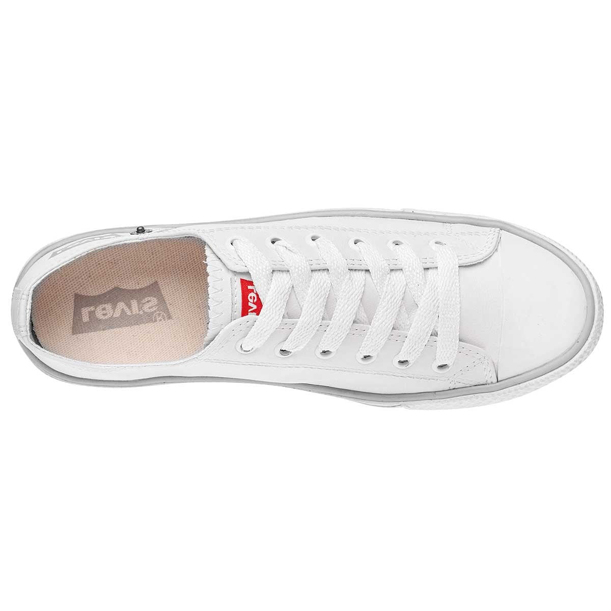 Tenis Con cordones Exterior Piel sintética Color Blanco Para Mujer De Levi's