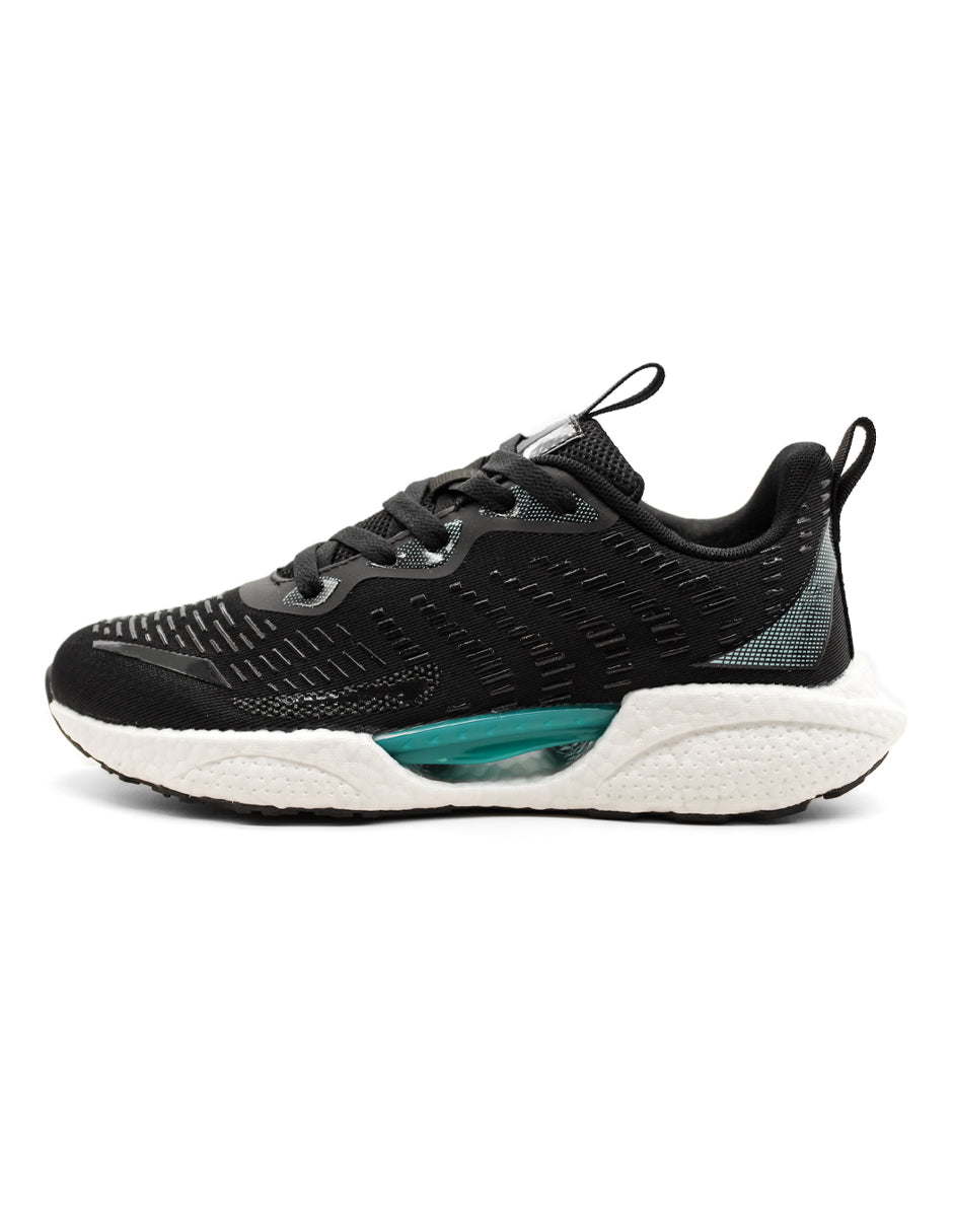 Tenis para correr Exterior Textil tejido en malla con tecnología KRONOS que permite mayor durabilidad, flexibilidad y resistencia Color Negro Para Hombre De RBCOLLECTION