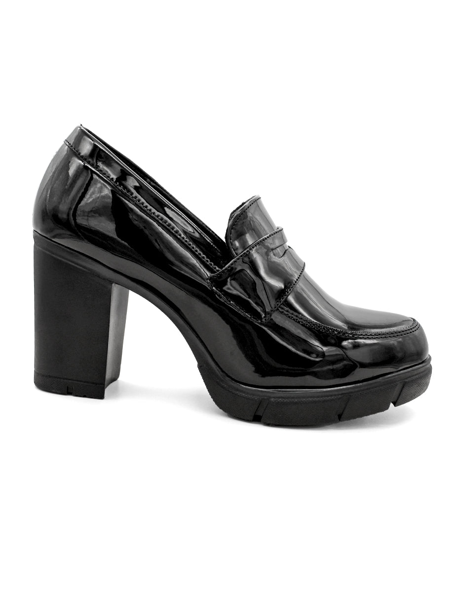 Mocasines Exterior Charol Color Negro Para Mujer De RBCOLLECTION