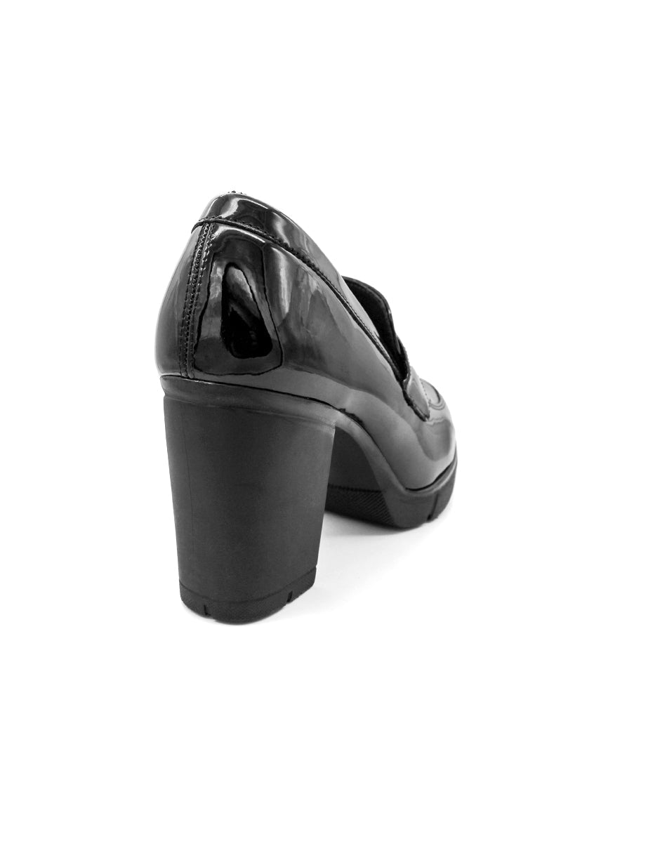 Mocasines Exterior Charol Color Negro Para Mujer De RBCOLLECTION