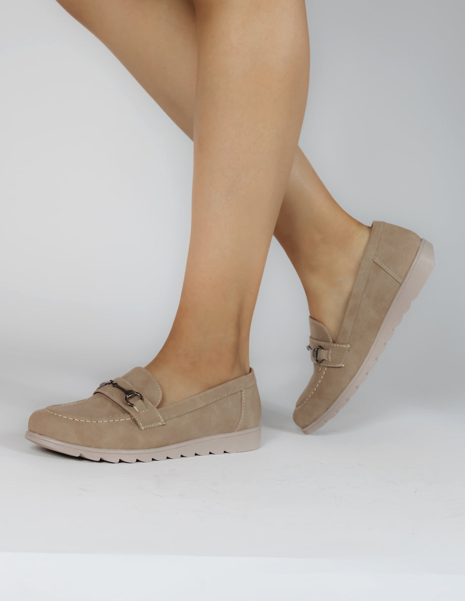 Mocasines Exterior Textil Color Beige Para Mujer De RBCOLLECTION