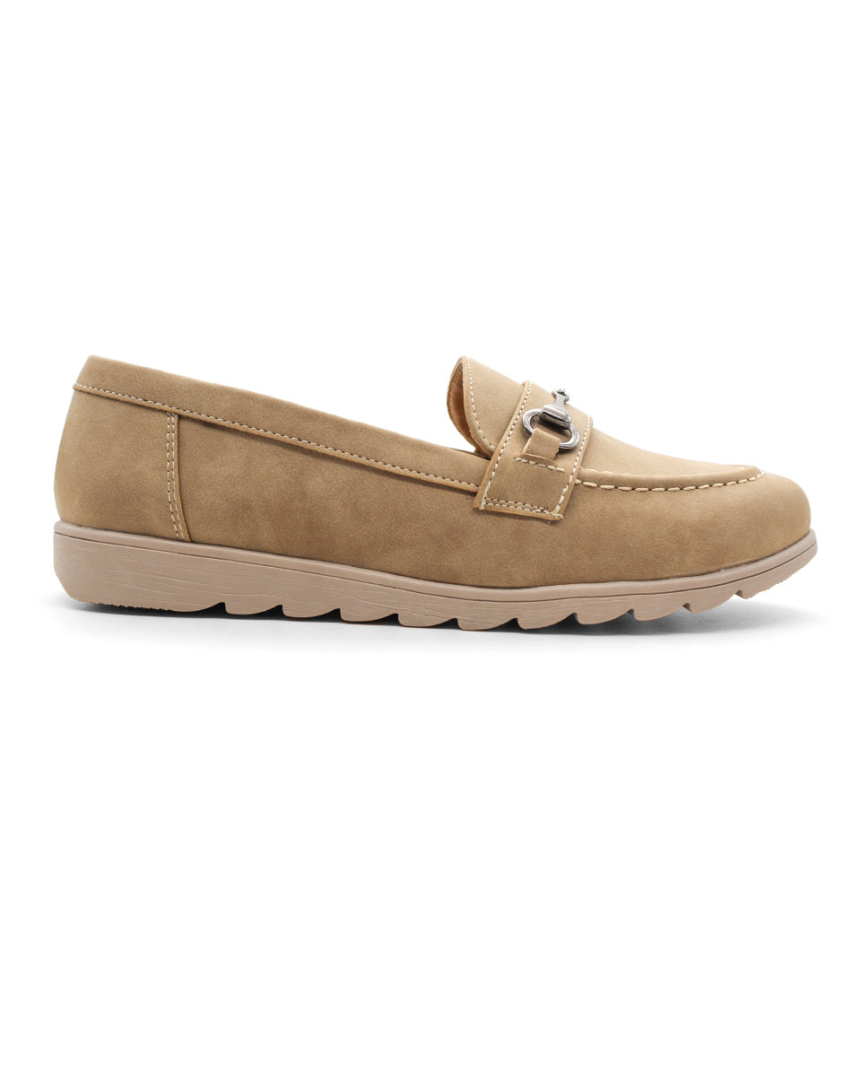 Mocasines Exterior Textil Color Beige Para Mujer De RBCOLLECTION