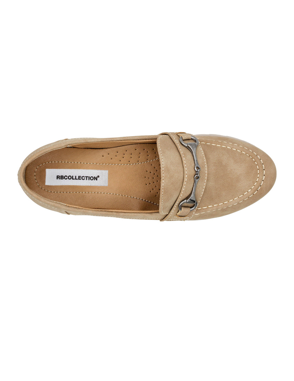 Mocasines Exterior Textil Color Beige Para Mujer De RBCOLLECTION