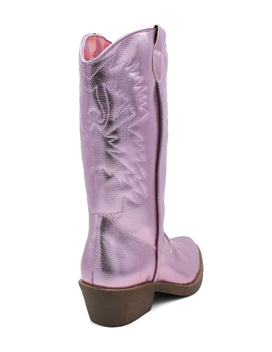 Botas tipo western Exterior Sintético Color Rosa Para Mujer De RBCOLLECTION