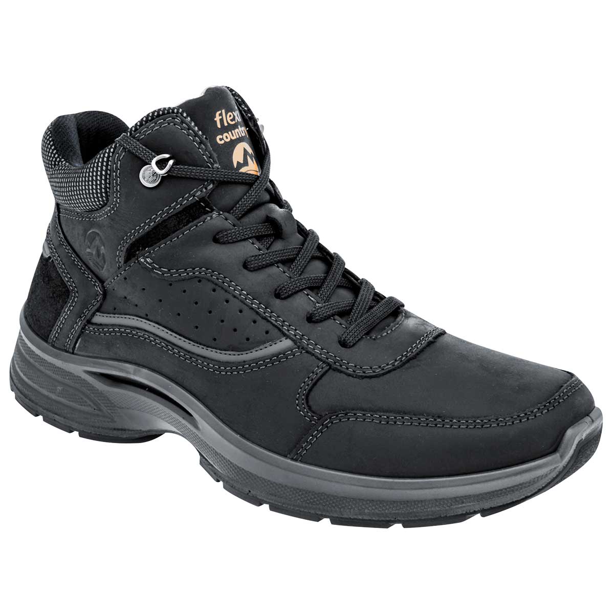 Botas hiking Exterior Piel Color Negro Para Hombre De Flexi