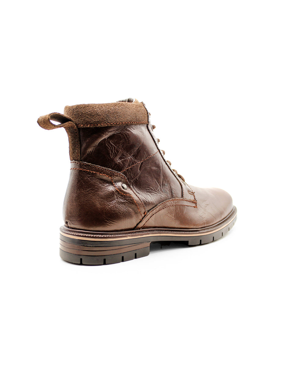 Botas Casuales Exterior Piel Color Café Para Hombre De RBCOLLECTION