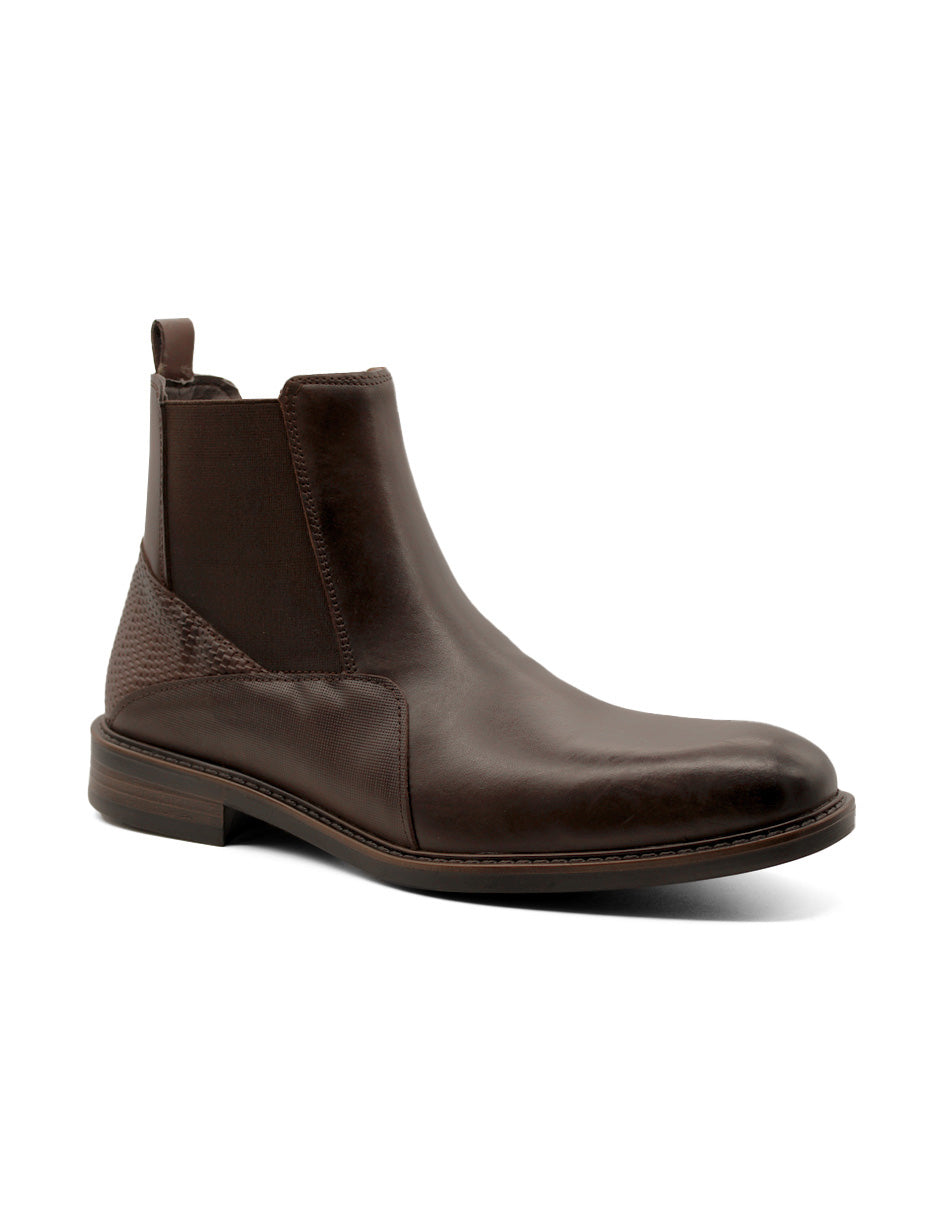 Botas Casuales Exterior Piel Color Café Para Hombre De RBCOLLECTION