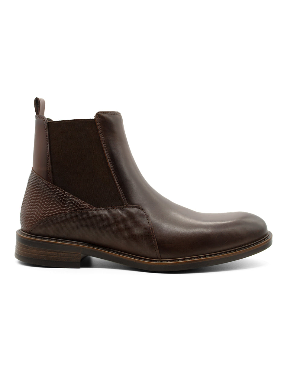 Botas Casuales Exterior Piel Color Café Para Hombre De RBCOLLECTION