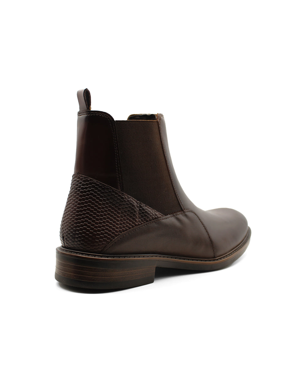 Botas Casuales Exterior Piel Color Café Para Hombre De RBCOLLECTION