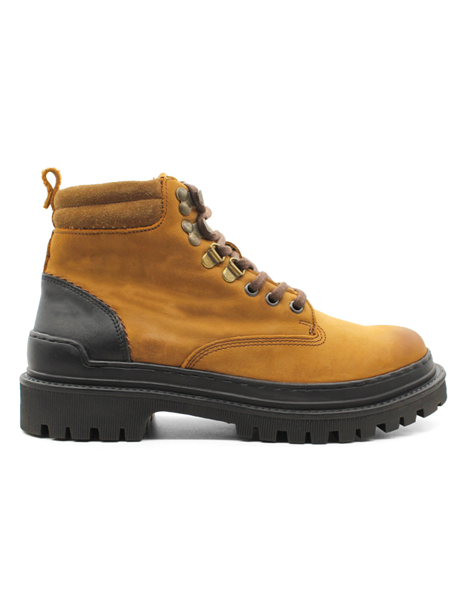 Botas Casuales Exterior Piel Color Café Para Hombre De RBCOLLECTION