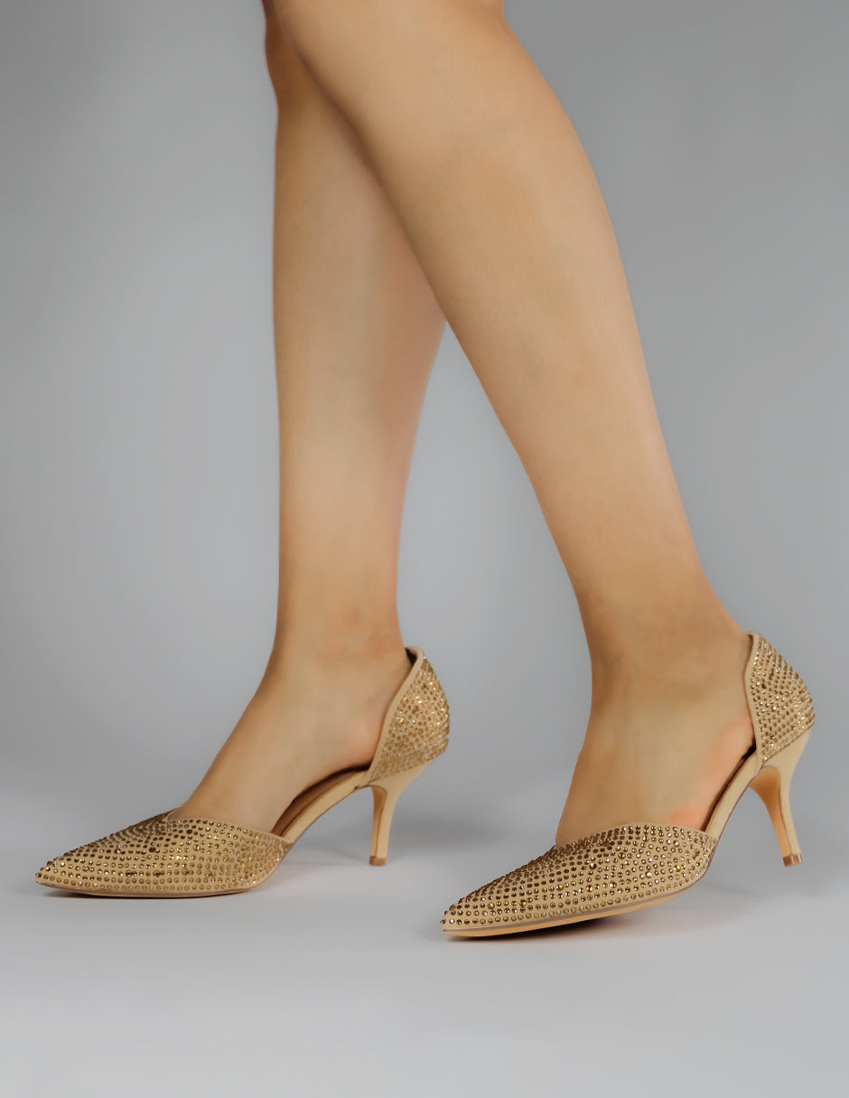 Zapatillas Exterior Textil Color Dorado Para Mujer De RBCOLLECTION