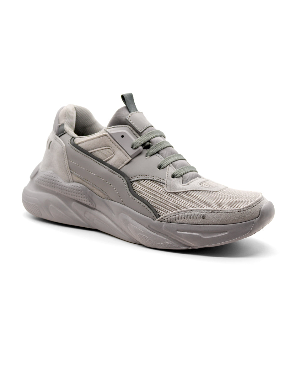 Tenis tipo deportivo Exterior Textil Color Gris Para Hombre De RBCOLLECTION