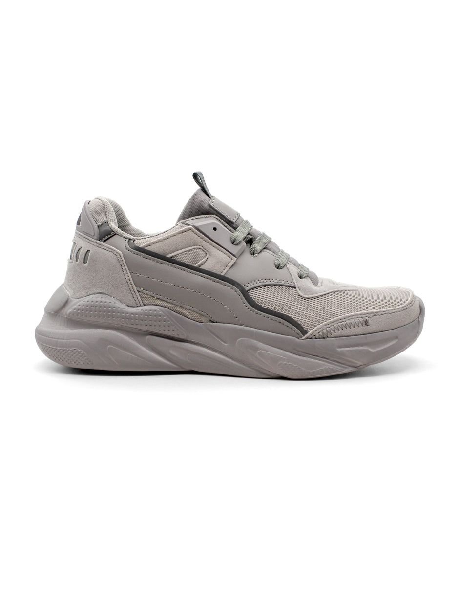 Tenis tipo deportivo Exterior Textil Color Gris Para Hombre De RBCOLLECTION