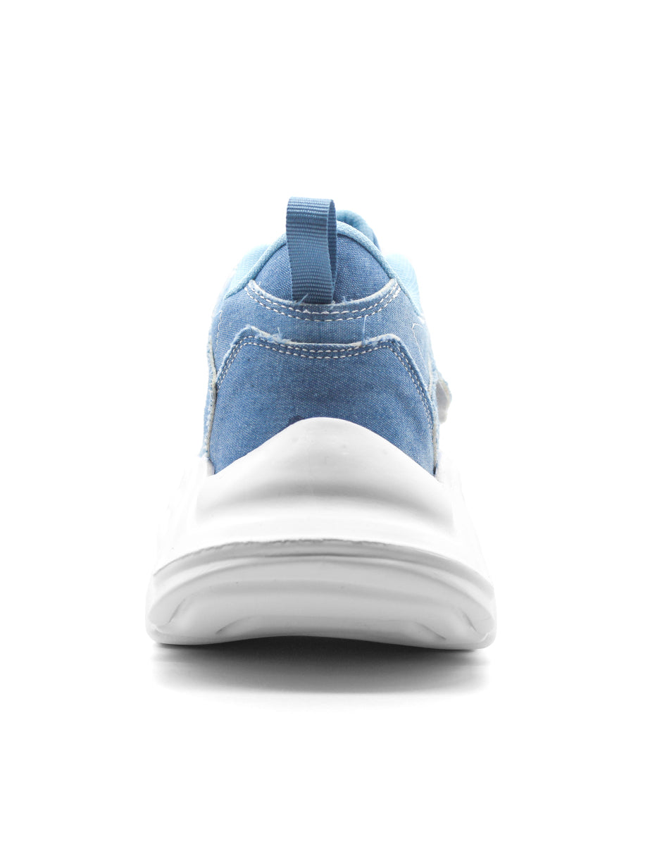 Tenis tipo deportivo Exterior Textil Color Azul Para Mujer De RBCOLLECTION