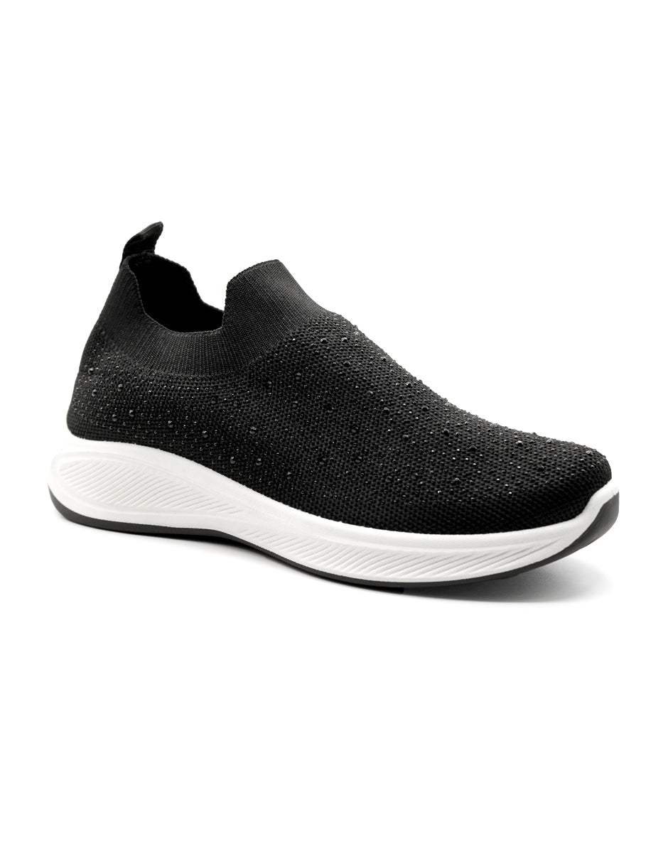 Tenis tipo deportivo Exterior Textil Color Negro Para Mujer De RBCOLLECTION