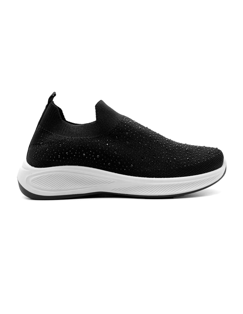 Tenis tipo deportivo Exterior Textil Color Negro Para Mujer De RBCOLLECTION