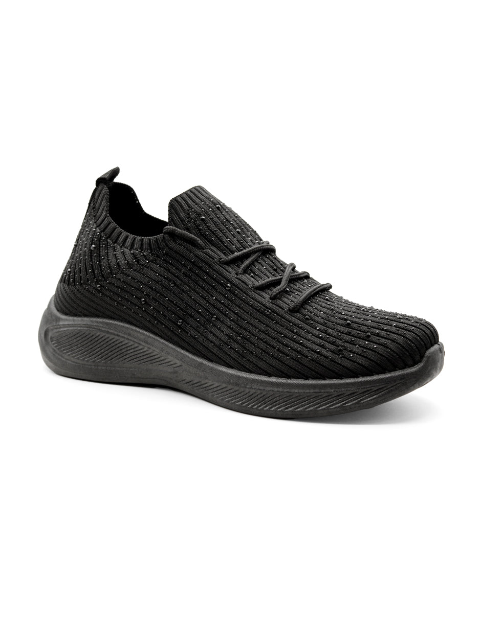 Tenis tipo deportivo Exterior Textil Color Negro Para Mujer De RBCOLLECTION