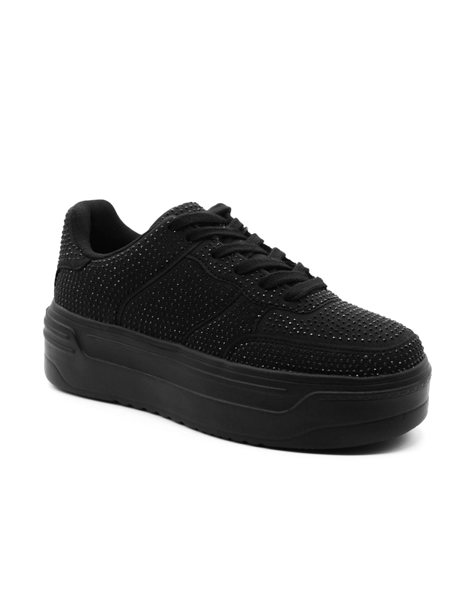 Tenis tipo deportivo Exterior Textil Color Negro Para Mujer De RBCOLLECTION