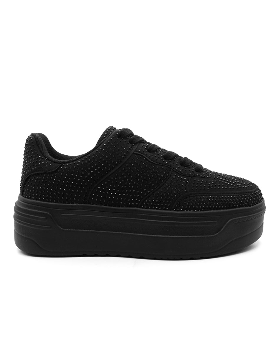 Tenis tipo deportivo Exterior Textil Color Negro Para Mujer De RBCOLLECTION