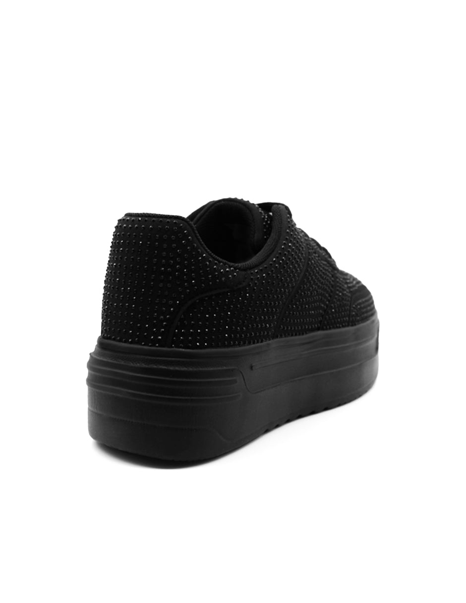 Tenis tipo deportivo Exterior Textil Color Negro Para Mujer De RBCOLLECTION