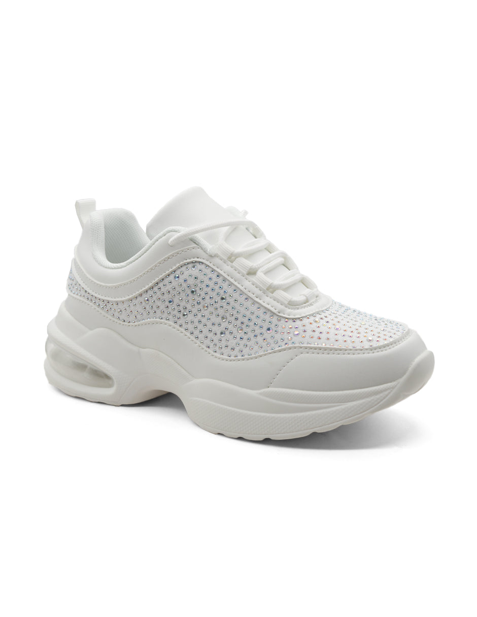 Tenis tipo deportivo Exterior Textil Color Blanco Para Mujer De RBCOLLECTION