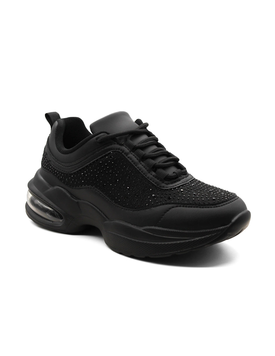 Tenis tipo deportivo Exterior Textil Color Negro Para Mujer De RBCOLLECTION