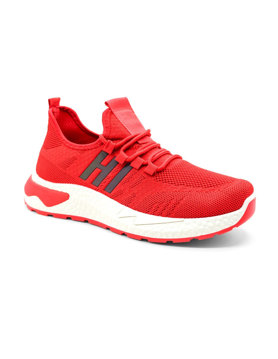 Tenis tipo deportivo Exterior Textil Color Rojo Para Hombre De RBCOLLECTION